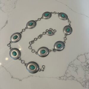 Turquoise and Silver Women's belt